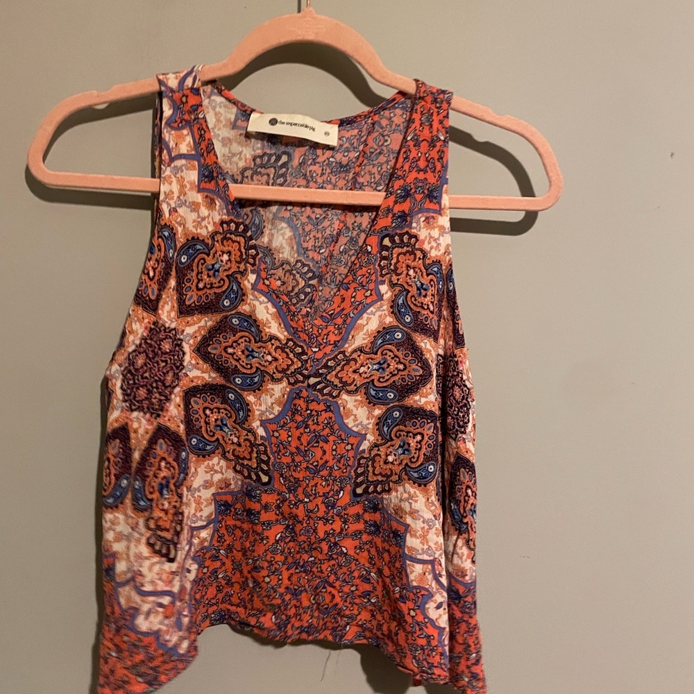 The Impeccable Pig boho open back crop top XS‎